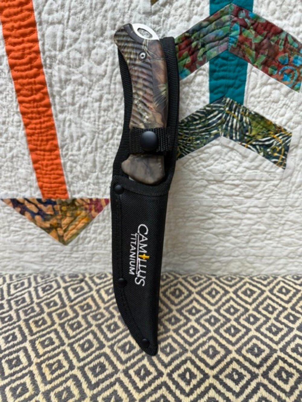 Camilus 5" Fixed Blade Hunting Knife with Sheath